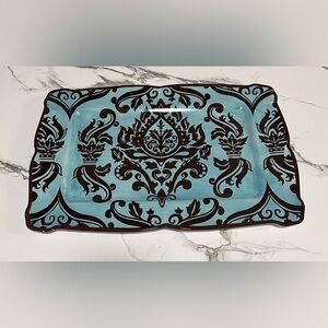 Damask china ceramic platter